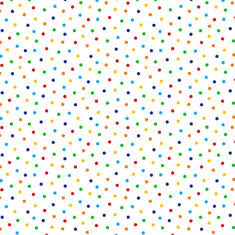 Cotton Print Confetti Polka Dots Fabric 44/45" Confetti
