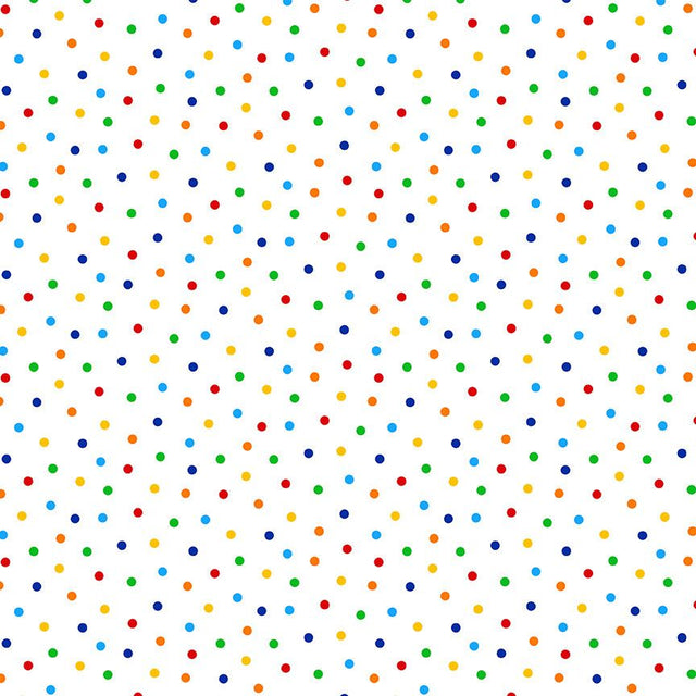 Cotton Print Confetti Polka Dots Fabric 44/45" Confetti