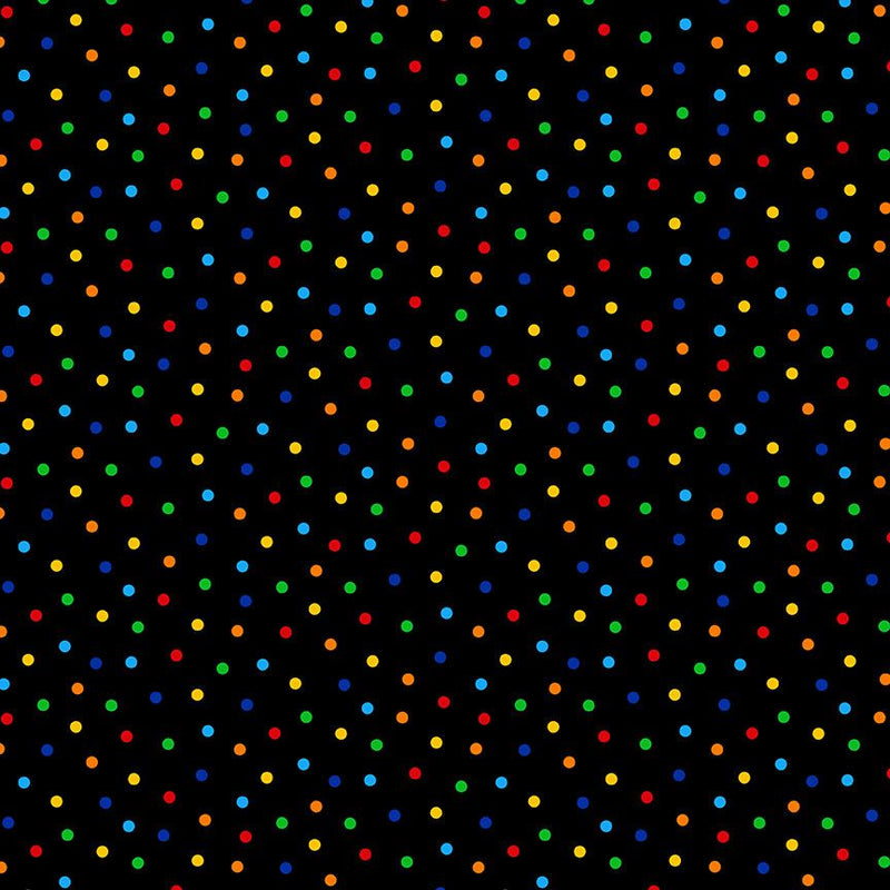 Cotton Print Multi Polka Dots Fabric 44/45"
