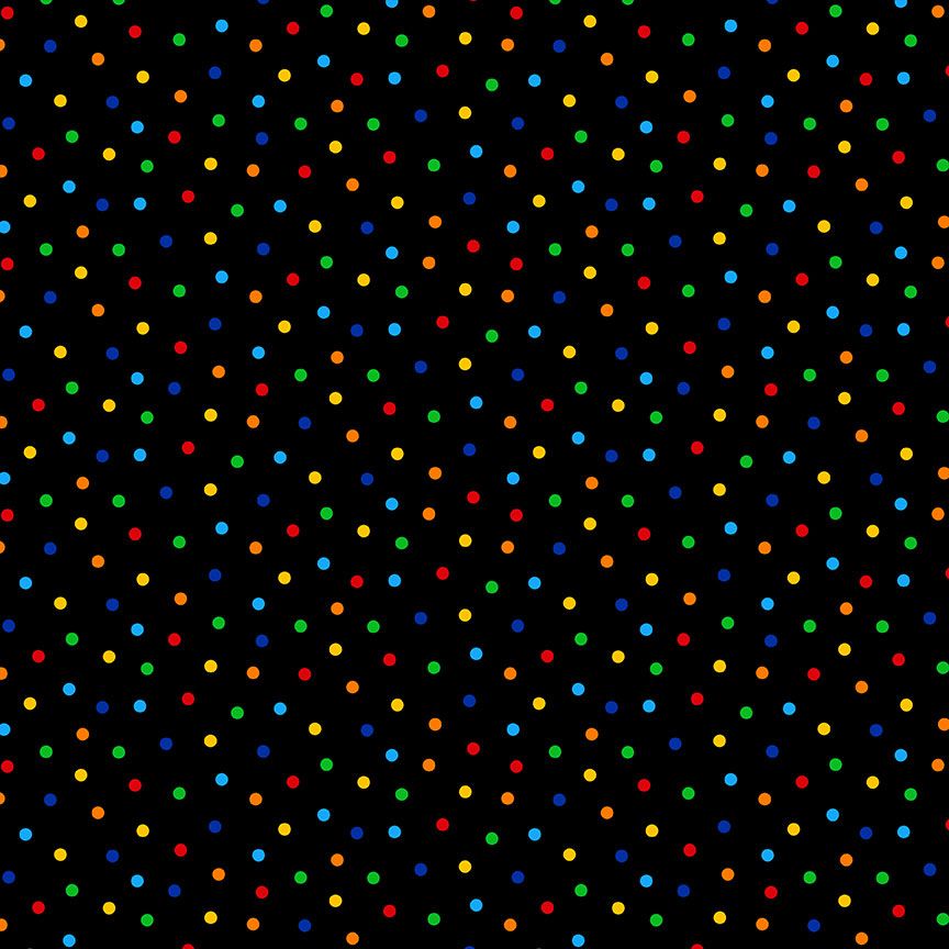 Cotton Print Multi Polka Dots Fabric 44/45"