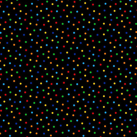 Cotton Print Multi Polka Dots Fabric 44/45"