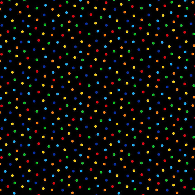 Cotton Print Multi Polka Dots Fabric 44/45"