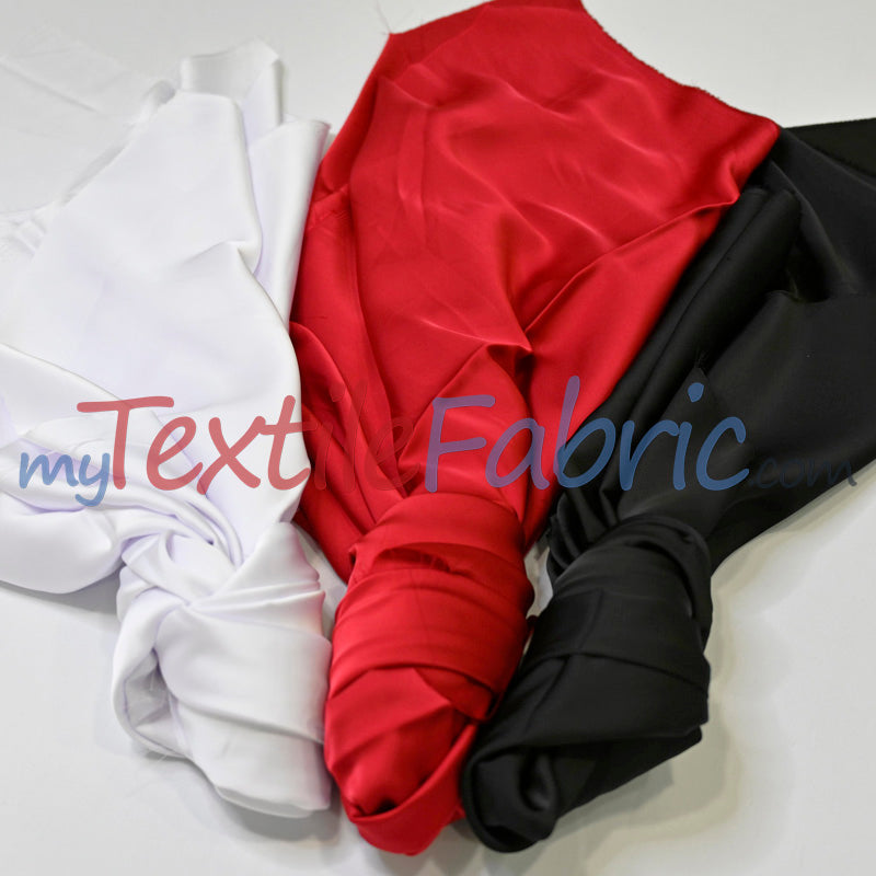 Double Sided Satin Polyester Fabric - Glossy Finish, 60" Width (1 Yard)