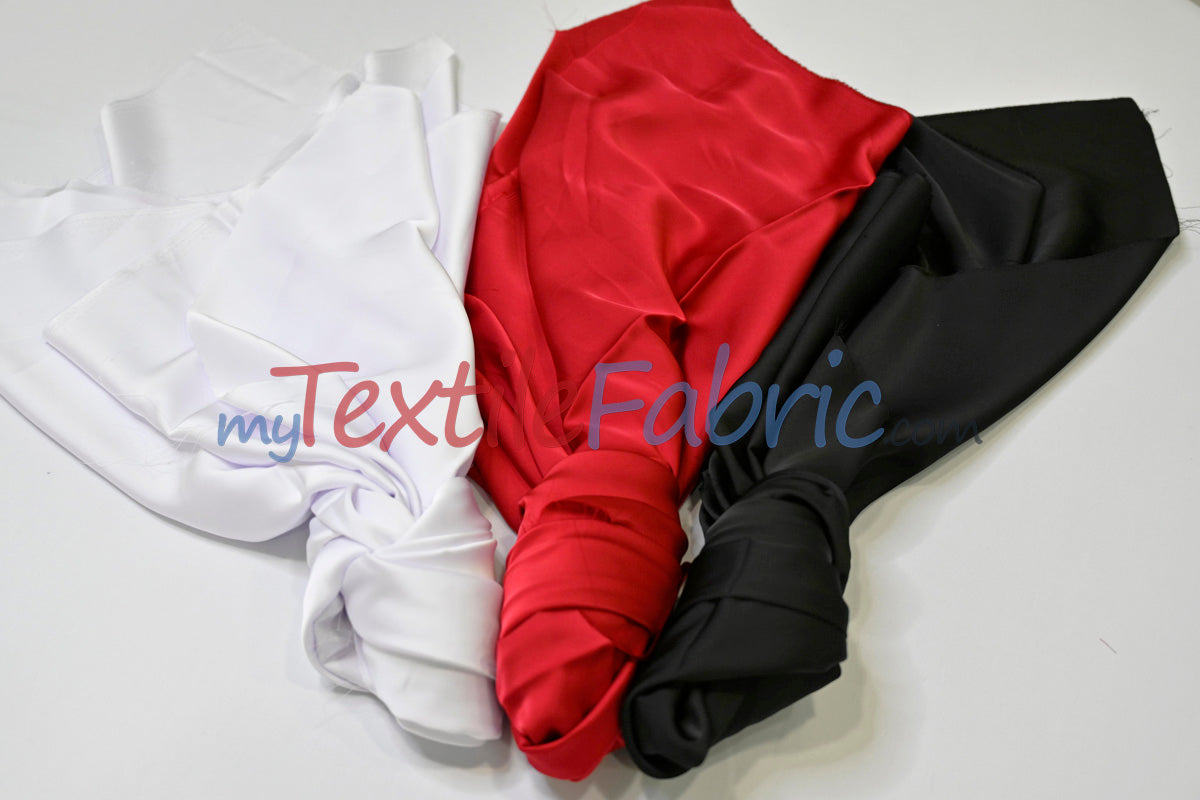 Double Sided Satin Polyester Fabric - Glossy Finish, 60" Width (1 Yard)