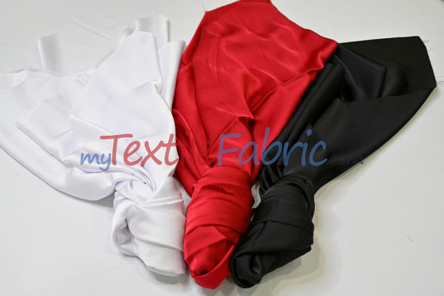 Double Sided Satin Polyester Fabric - Glossy Finish, 60" Width (1 Yard)