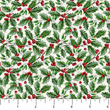 Quilting Cotton Highland Heart Christmas Floral Northcott