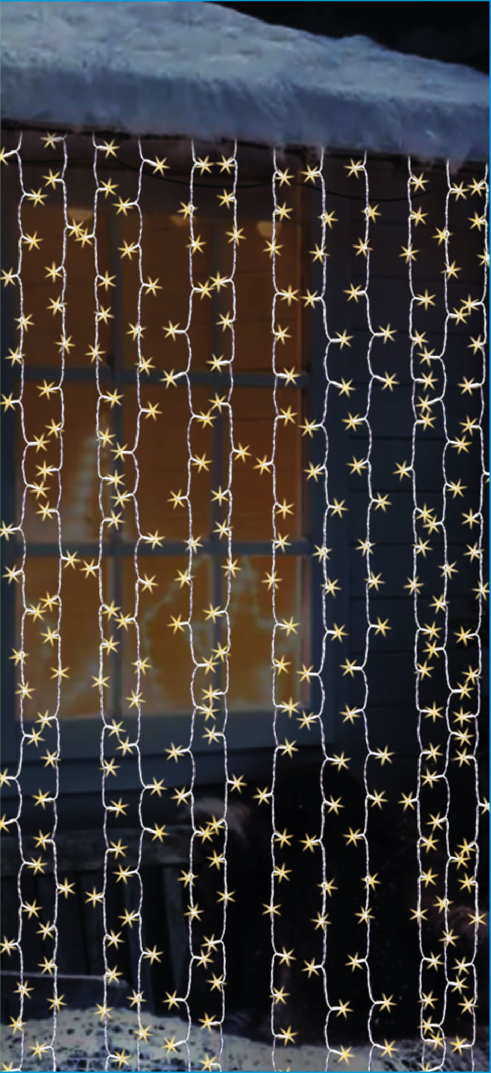 3mm Curtain Lights - Warm White Multi-Function