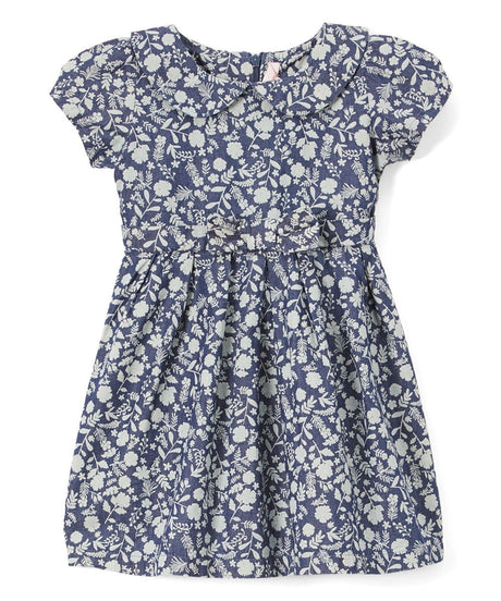 Denim Dress Printed Dress - Magnolia, Daisy, Fern, Girls Dress (2-8)