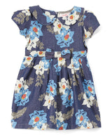 Denim Dress Printed Dress - Magnolia, Daisy, Fern, Girls Dress (2-8)