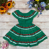 Traditional Mexican Cinco De Mayo Fiesta Dress - Green X, Girls Dress, Sizes 2-14 (1 Piece)