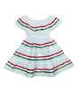Girl's White Traditional Mexican Cinco De Mayo Fiesta Dress - White, Traditional Mexican Fiesta Style, Sizes 2-14 (1 Piece)