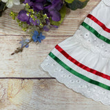 Girl's White Traditional Mexican Cinco De Mayo Fiesta Dress - White, Traditional Mexican Fiesta Style, Sizes 2-14 (1 Piece)