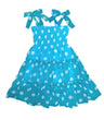 Girl Chiffon Dress Polka Dots A - Chiffon Fabric, Polka Dots, Purple, Black, Mint, 5-14 (1 Piece)