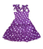 Girl Chiffon Dress Polka Dots A - Chiffon Fabric, Polka Dots, Purple, Black, Mint, 5-14 (1 Piece)