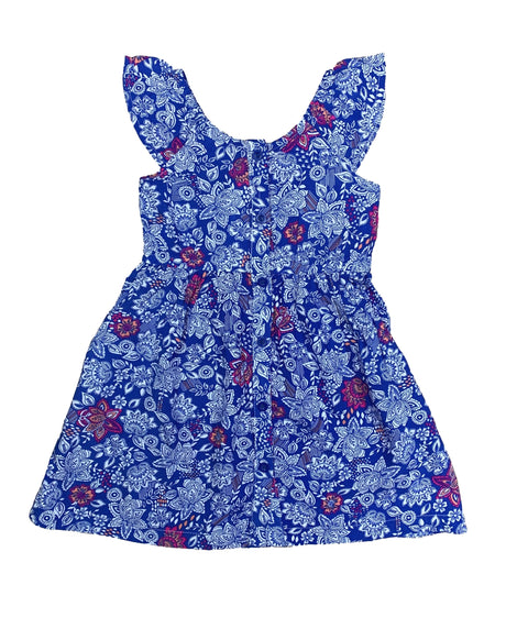 Rayon Flower Dress Rayon Fabric - Pink Hawaii, Purple Mistery, Red Floral, Girls Dress, Sizes 2-8 (1 Piece)