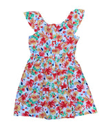 Rayon Flower Dress Rayon Fabric - Pink Hawaii, Purple Mistery, Red Floral, Girls Dress, Sizes 2-8 (1 Piece)