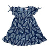 Girl Denim Dress 100 Percent Cotton Fabric - Polka Dots, Chambray, Leaf, Diamond, Floral, Colorful Pattern, Sizes 2-8 (1 Piece)