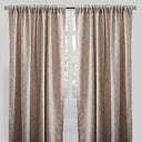 Bailey Curtain Panels Polyester Fabric - Embroidered Geometric Pattern, Beige, 54" X 96", Rod Pocket (Sold By The Pair)
