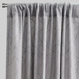 Bailey Curtain Panels Polyester Fabric - Embroidered Geometric Pattern, Beige, 54" X 96", Rod Pocket (Sold By The Pair)