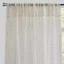 Balia Polyester Sheer Curtain Fabric - Ivory Net-Like Sequins, 54" X 96" Rod Pocket (2 Panels)
