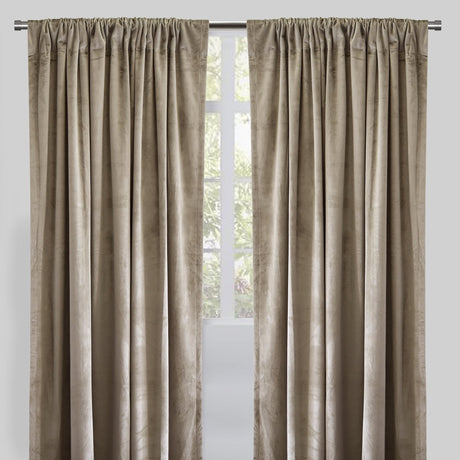 Calypso Velvet Fabric - Solid Pewter, 54" X 84" (2 Panels)