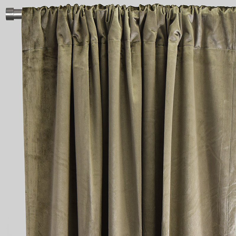 Calypso Velvet Fabric - Solid Pewter, 54" X 84" (2 Panels)