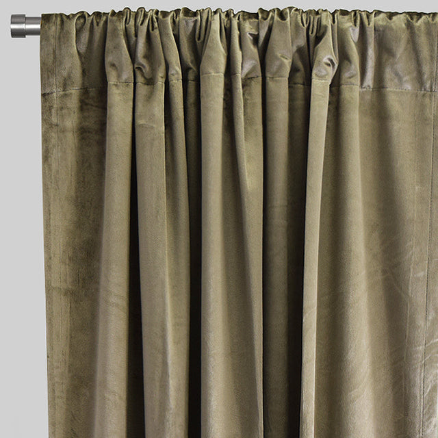 Calypso Velvet Fabric - Solid Pewter, 54" X 84" (2 Panels)
