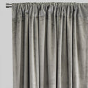 Calypso Velvet Fabric - Solid Pewter, 54" X 84" (2 Panels)