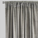 Calypso Velvet Fabric - Solid Pewter, 54" X 84" (2 Panels)