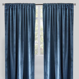 Calypso Velvet Fabric - Solid Pewter, 54" X 84" (2 Panels)