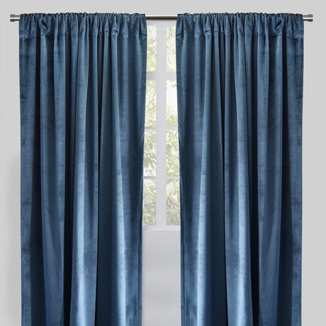 Calypso Velvet Fabric - Solid Pewter, 54" X 84" (2 Panels)