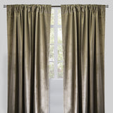 Calypso Velvet Fabric - Solid Pewter, 54" X 84" (2 Panels)