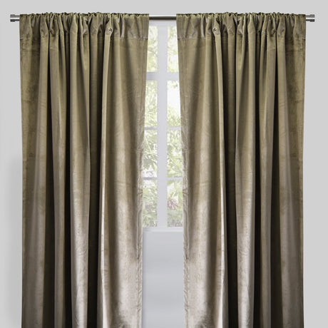 Calypso Velvet Fabric - Solid Pewter, 54" X 84" (2 Panels)