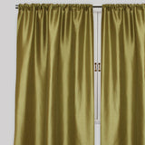 Caprice Faux Silk Fabric - Solid Kiwi, 54" X 96" Width (1 Pair)