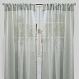 Champion Polyester Sheer Curtain Fabric - Metallic Linen Look, Transparent, 54" X 96", Rod Pocket, Set Of 2 (1 Pair)