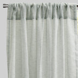 Champion Polyester Sheer Curtain Fabric - Metallic Linen Look, Transparent, 54" X 96", Rod Pocket, Set Of 2 (1 Pair)