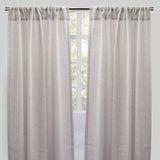 Champion Polyester Sheer Curtain Fabric - Metallic Linen Look, Transparent, 54" X 96", Rod Pocket, Set Of 2 (1 Pair)