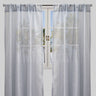 Champion Polyester Sheer Curtain Fabric - Metallic Linen Look, Transparent, 54" X 96", Rod Pocket, Set Of 2 (1 Pair)