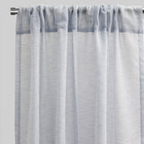 Champion Polyester Sheer Curtain Fabric - Metallic Linen Look, Transparent, 54" X 96", Rod Pocket, Set Of 2 (1 Pair)