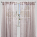 Champion Polyester Sheer Curtain Fabric - Metallic Linen Look, Transparent, 54" X 96", Rod Pocket, Set Of 2 (1 Pair)