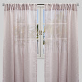 Champion Polyester Sheer Curtain Fabric - Metallic Linen Look, Transparent, 54" X 96", Rod Pocket, Set Of 2 (1 Pair)