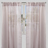 Champion Polyester Sheer Curtain Fabric - Metallic Linen Look, Transparent, 54" X 96", Rod Pocket, Set Of 2 (1 Pair)