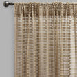 Clover Polyester Fabric - Metallic Floral Sheer, Beige, 54" X 96" (2 Panels)