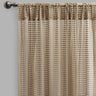 Clover Polyester Fabric - Metallic Floral Sheer, Beige, 54" X 96" (2 Panels)