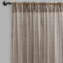 Clover Polyester Fabric - Metallic Floral Sheer, Beige, 54" X 96" (2 Panels)