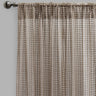 Clover Polyester Fabric - Metallic Floral Sheer, Beige, 54" X 96" (2 Panels)