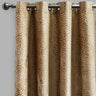Codes Cut Velvet Curtain Fabric - Abstract Floral Look, 54" X 96", Grommet, Room Darkening (2 Panels)