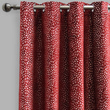 Codes Cut Velvet Curtain Fabric - Abstract Floral Look, 54" X 96", Grommet, Room Darkening (2 Panels)