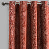 Codes Cut Velvet Curtain Fabric - Abstract Floral Look, 54" X 96", Grommet, Room Darkening (2 Panels)