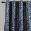 Codes Cut Velvet Curtain Fabric - Abstract Floral Look, 54" X 96", Grommet, Room Darkening (2 Panels)